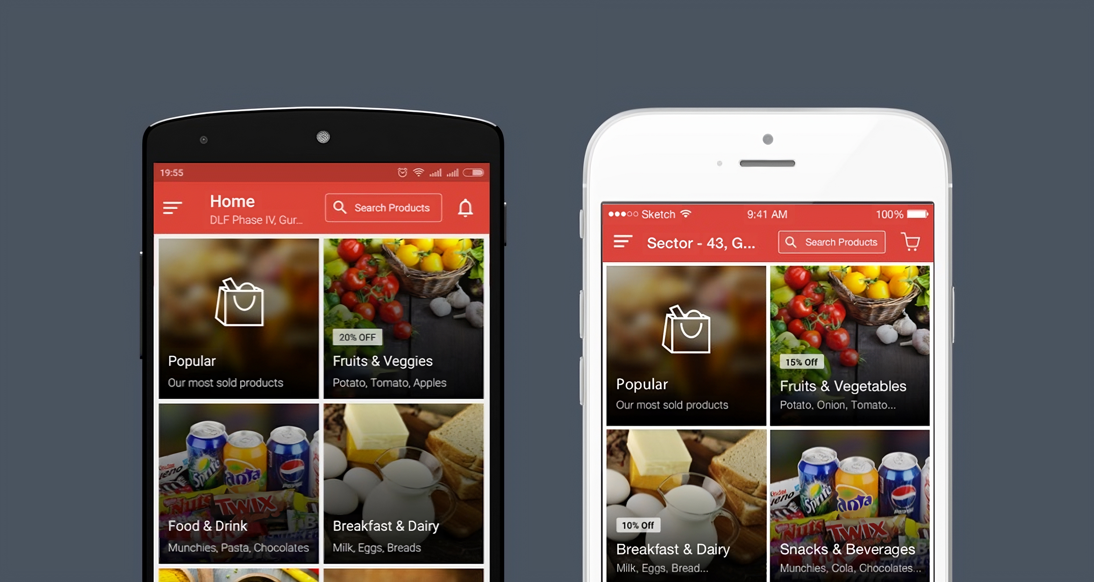 Peppertap iOS and Android app previews
