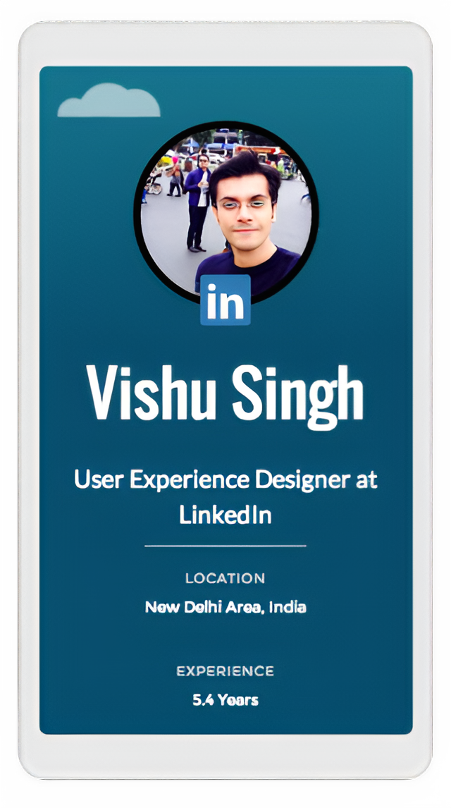 Mobile version of the professional journey
